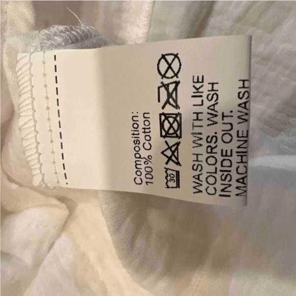 Cotton White Casual Shirt  Button Down Up Long Sleeve - Picture 16 of 16